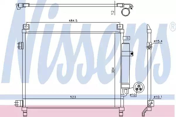 Конденсер  nissan note e12 13- 1.2 940788 NISSENS