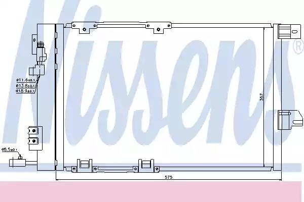 Радіатор кондиціонера 94384 NISSENS