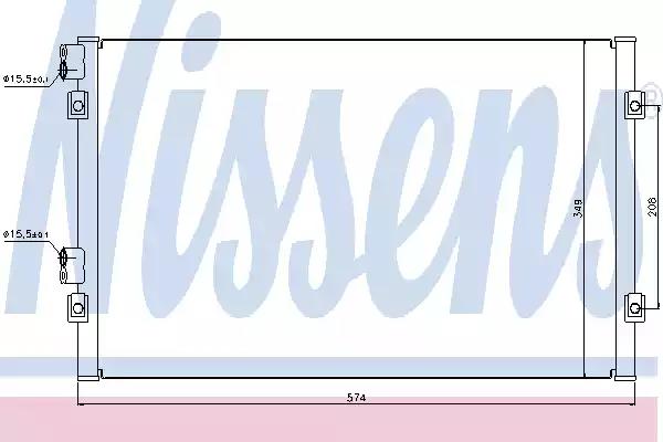 Nissens chrysler радіатор кондиціонера конденсатор pt cruiser 94555 NISSENS