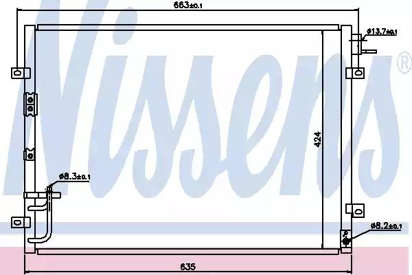 Конденсер кондиціонера 94636 NISSENS