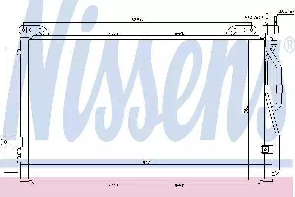 Конденсер кондиціонера 94645 NISSENS