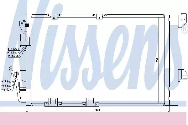 Радиатор кондиционера 94650 NISSENS