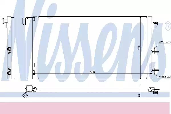 Nissens fiat радіатор кондиціонера конденсатор panda 1.1-1.2-1.3 jtd... 94670 NISSENS