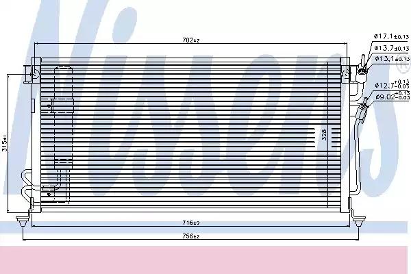 Конденсер mt lancer96-2.0 i 16v turbo+[oe mn151100] 94748 NISSENS
