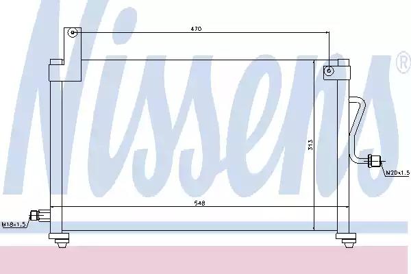 Nissens daewoo радіатор кондиціонера matiz 98- 500x302x20 94751 NISSENS