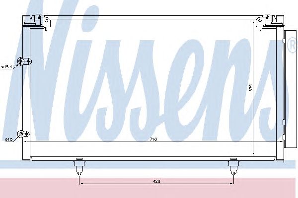 Радиатор кондиционера 94757 NISSENS