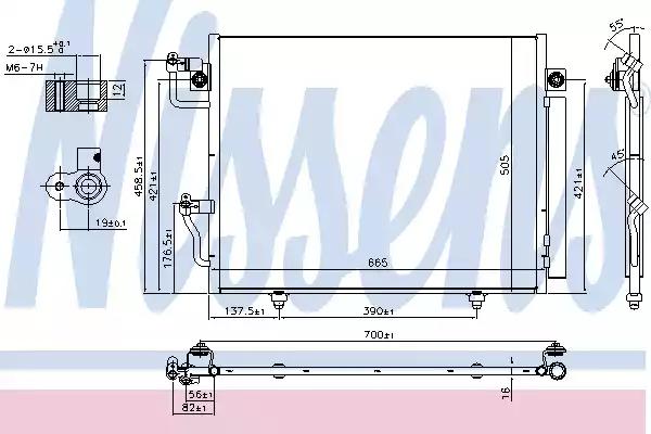 Радіатор кондиціонера 94864 NISSENS