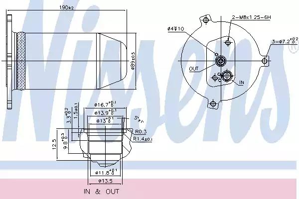 Осушувач  b10e393.2 i+[oe 6453.8.372.985] 95007 NISSENS