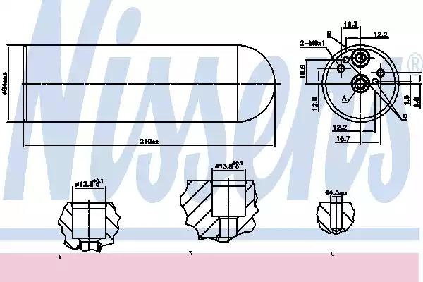Осушувач dodge sprinter03-2500+[oe 220 830 00 83] 95231 NISSENS