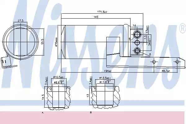 Осушитель кондиционер 95236 NISSENS