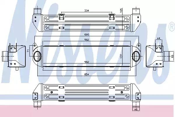 Радіатор інтеркулера 96243 NISSENS