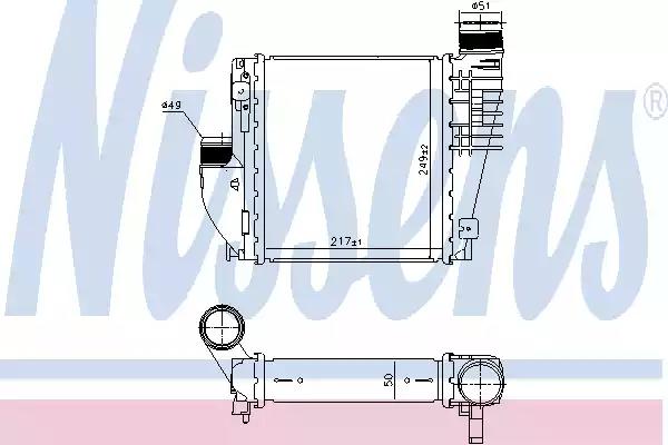 Радіатор інтеркулера berlingo/partner/combo e tour 1.5-1.6 18- 96380 NISSENS