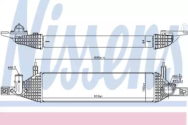 Nissens nissan інтеркулер qashqai 1.6dci 11- 96436 NISSENS