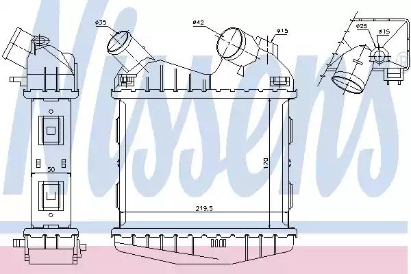 Охолоджувач наддувального повітря 96499 NISSENS