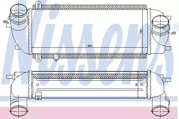Радіатор інтеркулера 96537 NISSENS