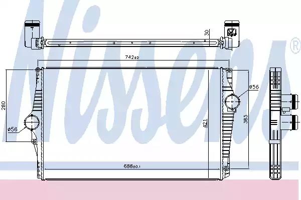 Радіатор наддуву 96601 NISSENS