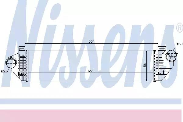 Радіатор інтеркулера volvo c30/s40/v40/v50 1.6-2.0 04- 96721 NISSENS