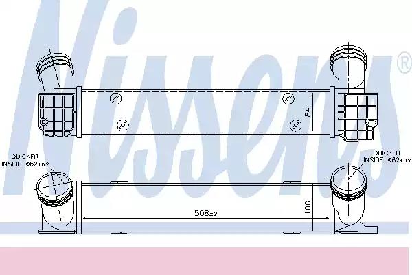 Охолоджувач наддувального повітря 96725 NISSENS