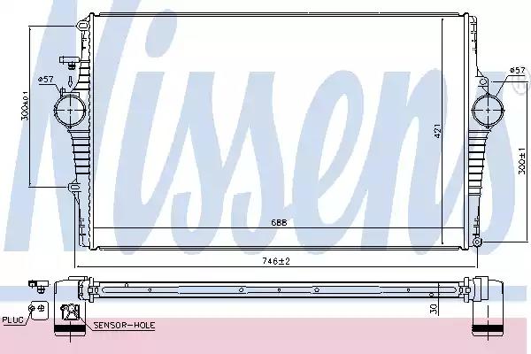 Радіатор інтеркулера 969001 NISSENS