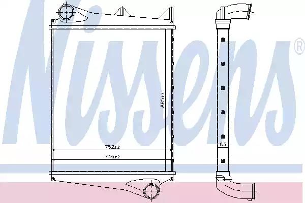 Охолоджувач наддувального повітря 96966 NISSENS