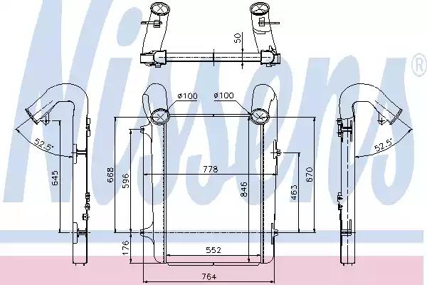 Охолоджувач наддувального повітря 97059 NISSENS