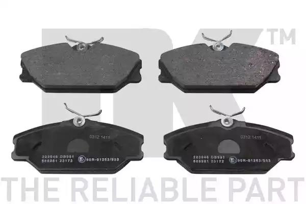 Колодки гальм. дискові перед. renault laguna i 93-01 megane i 96-03 safrane... 223946 NK