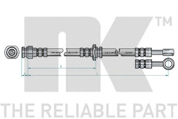 Шланг гальмівний 853021 NK