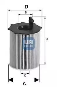 Оливний фільтр 2506600 UFI