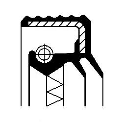 Ущільнювальне кільце вала, диференціал 01027679B CORTECO