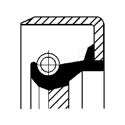 Ущільнювальне кільце вала, колінчатий вал 12011279B CORTECO