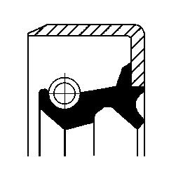 Ущільнювальне кільце вала, маточина колеса 19016582B CORTECO