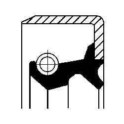 Ущільнювальне кільце вала, маточина колеса 19029704B CORTECO