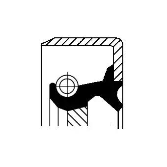 Ущільнювальне кільце вала, диференціал 19034996B CORTECO