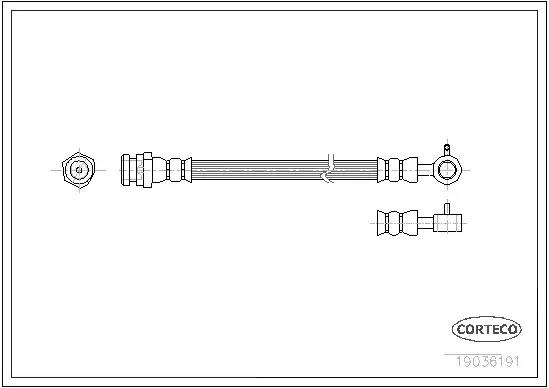 Тормозной шланг 19036191 CORTECO