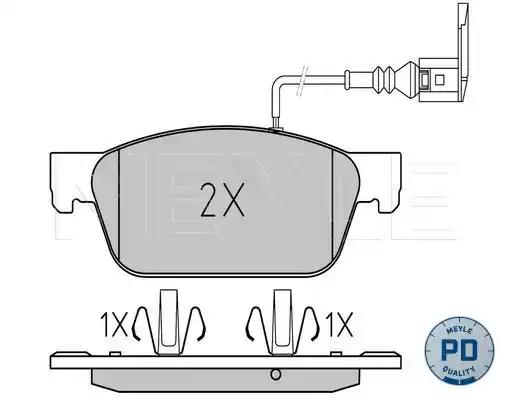 Комплект гальмівних колодок 0252462318PD MEYLE