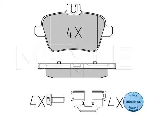 Комплект гальмівних накладок, дискове гальмо 0252484818 MEYLE