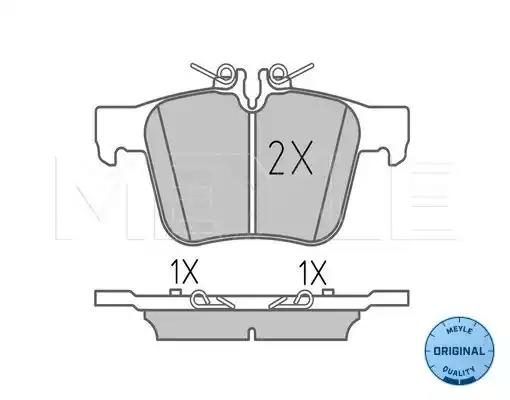 Комплект гальмівних накладок, дискове гальмо 0252535416 MEYLE