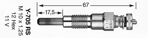 Свічка розжарювання 1249 NGK