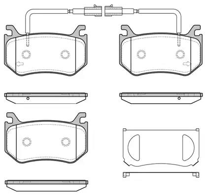 Комплект гальмівних накладок, дискове гальмо 2171502 ROAD HOUSE  