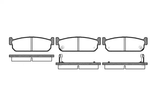 Комплект гальмівних накладок, дискове гальмо 237302 ROAD HOUSE          