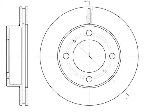 Гальмівний диск 653910 ROAD HOUSE
