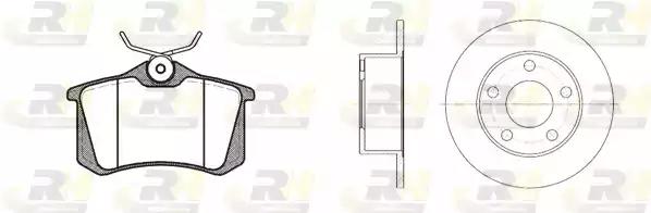 Гальмівний комплект диски rh 6123.00 + колодки rh 2263.05 826300 ROAD HOUSE          
