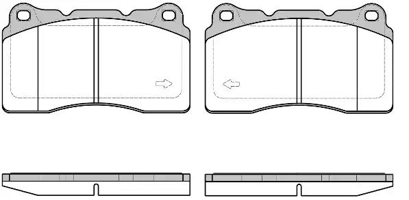 Комплект гальмівних накладок, дискове гальмо 066640 REMSA