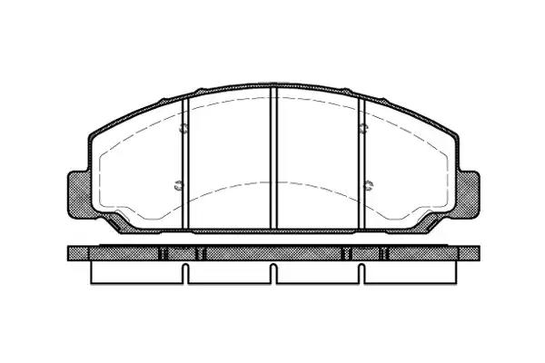 Комплект гальмівних накладок, дискове гальмо 076400 REMSA
