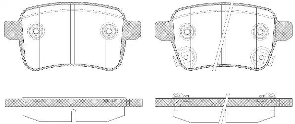 Комплект гальмівних накладок, дискове гальмо 145012 REMSA