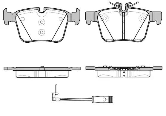 Комплект гальмівних накладок, дискове гальмо 151621 REMSA