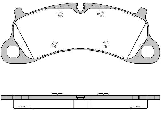 Комплект гальмівних накладок, дискове гальмо 154200 REMSA