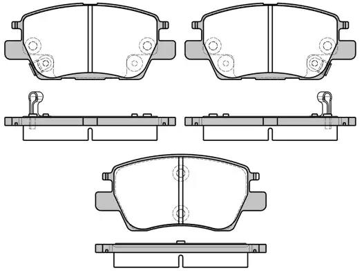 Remsa opel колодки гальмівні передн.  ampera-e 17- 163012 REMSA
