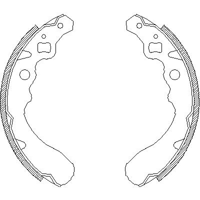 Remsa daihatsu  колодки гальмівні барабанні cuore l80 850 85-87 165x26 439000 REMSA