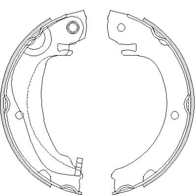 Гальмова колодка, стоянкове гальмо 468000 REMSA